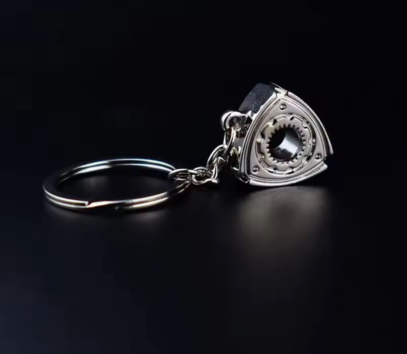Precision Spinning Rotary Engine Keychain