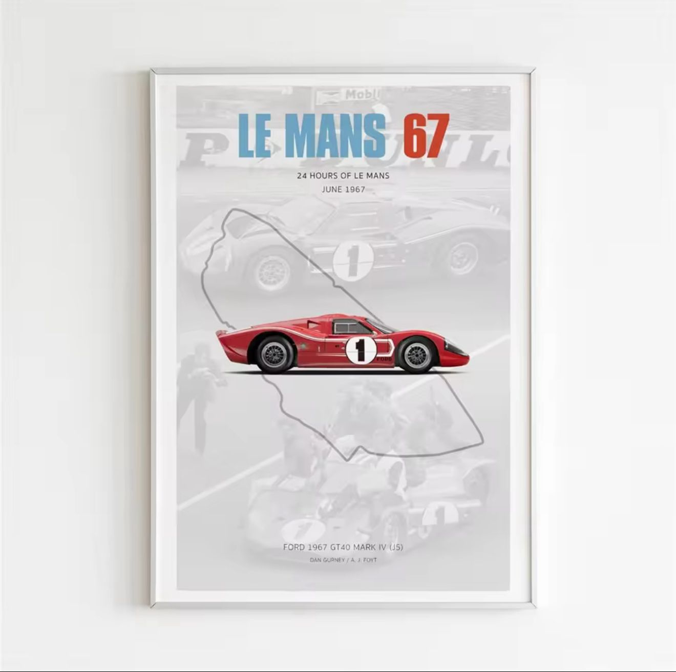 Le Mans 67: The All-American Victory – Premium Wall Art