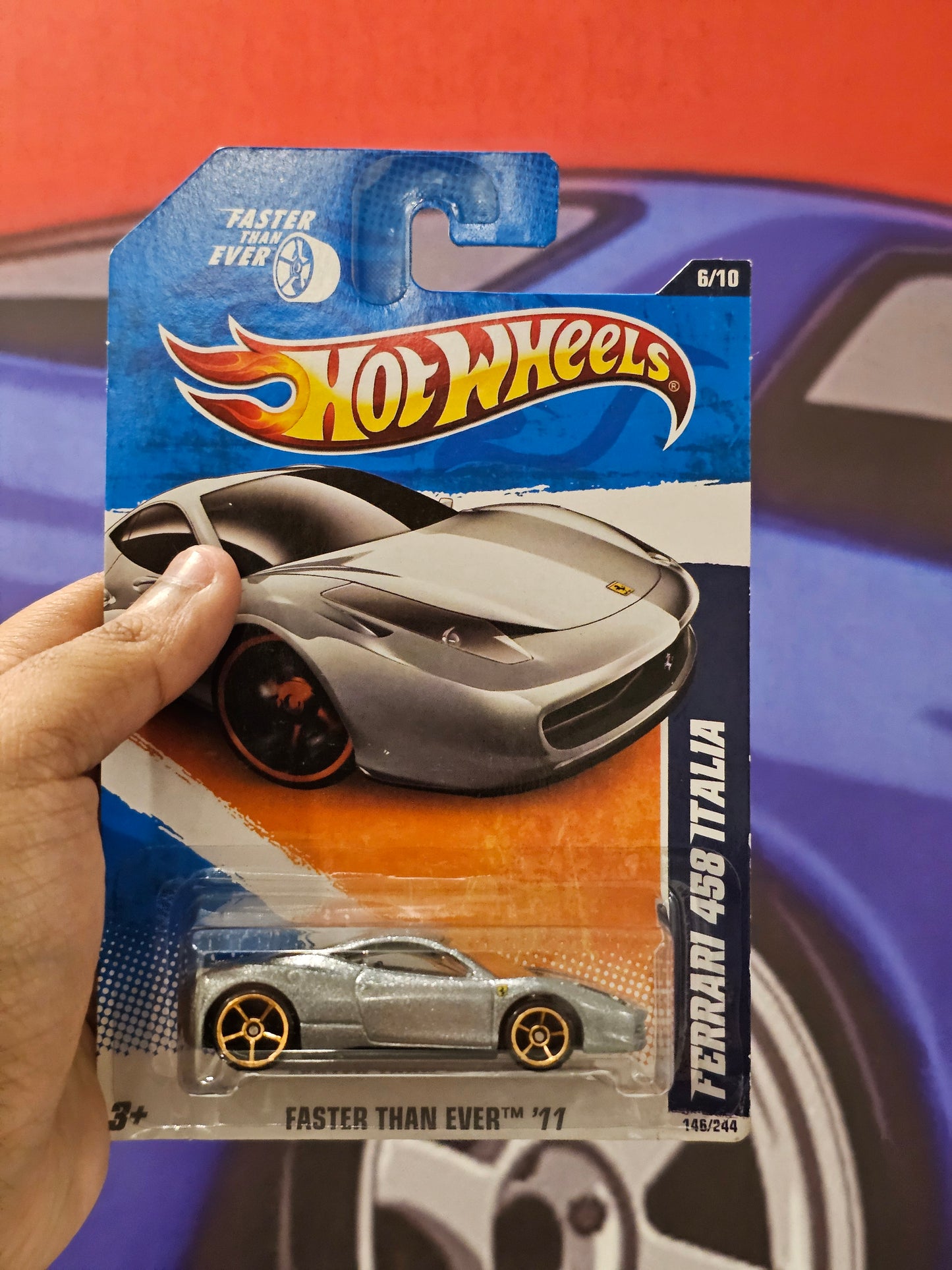 Hotwheels Ferrari 458 Italia (Silver)