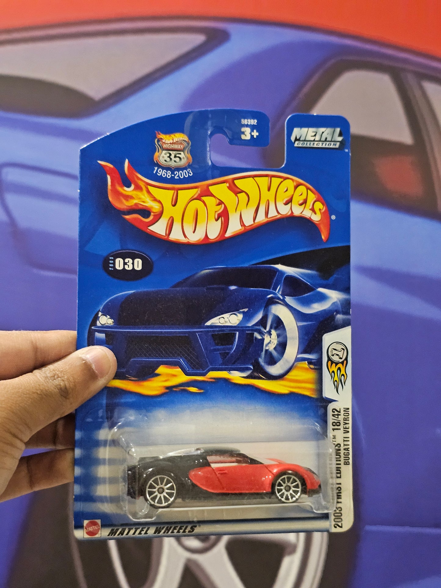 Hotwheels Classic Bugatti Veyron (Red & Black) – Rare Release