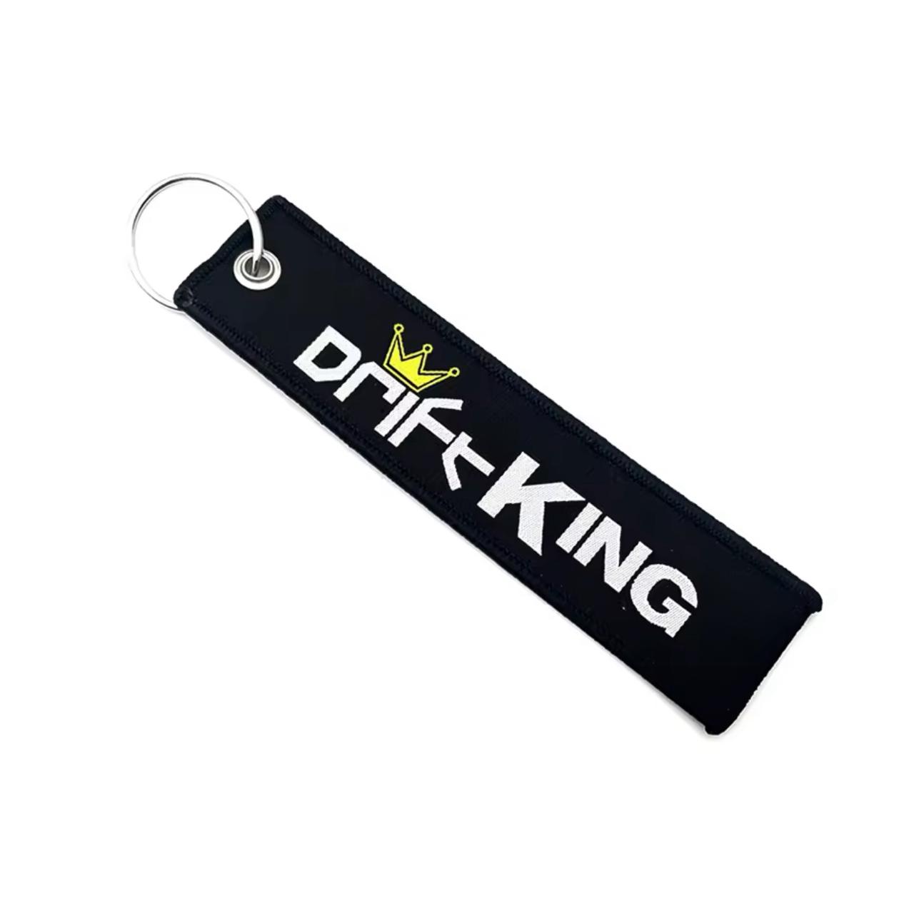 "Drift King" Embroidered Flight Tag Keychain