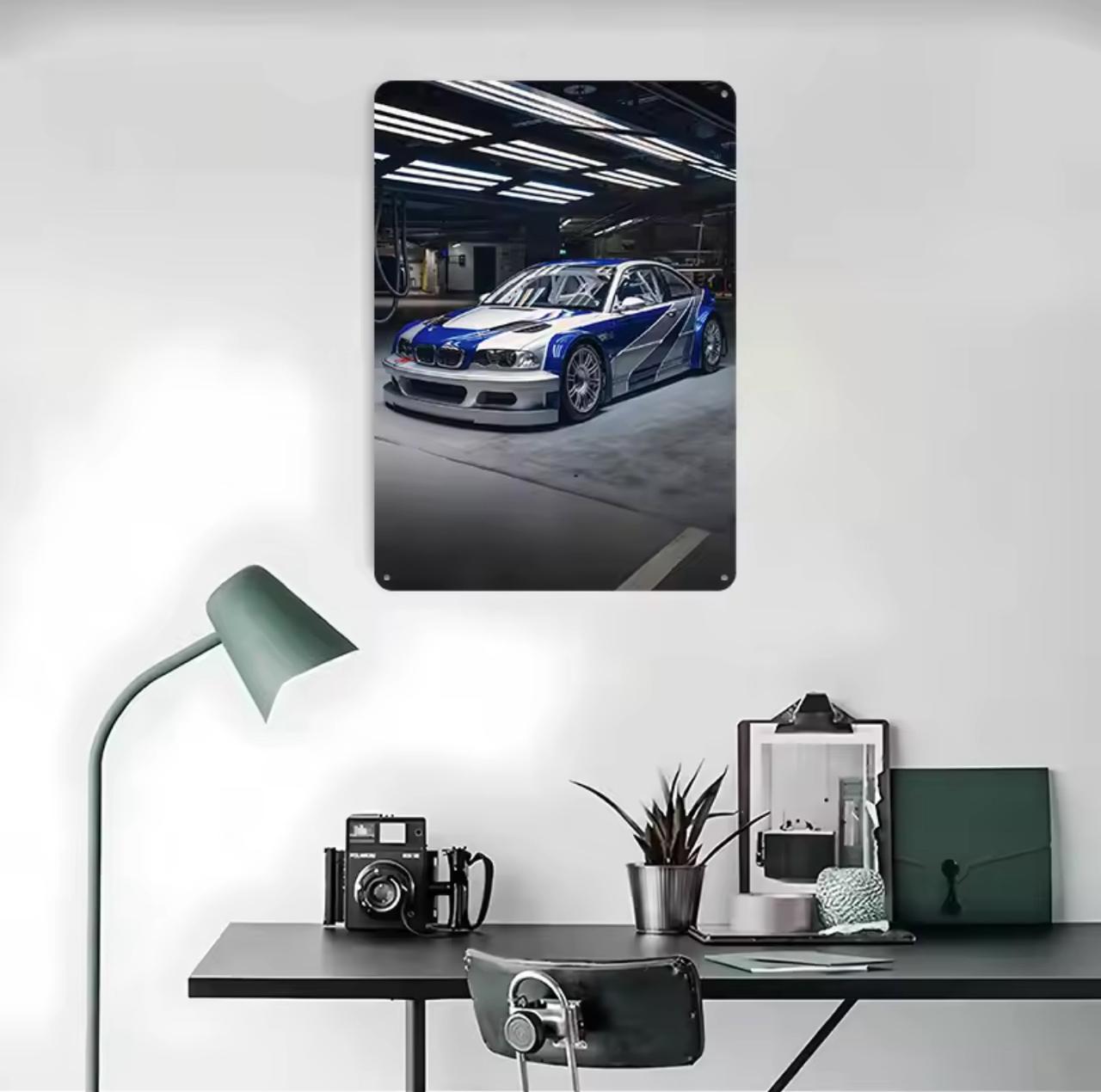 BMW M3 GTR: Most Wanted – Premium Metal Sign (20x30 cm)