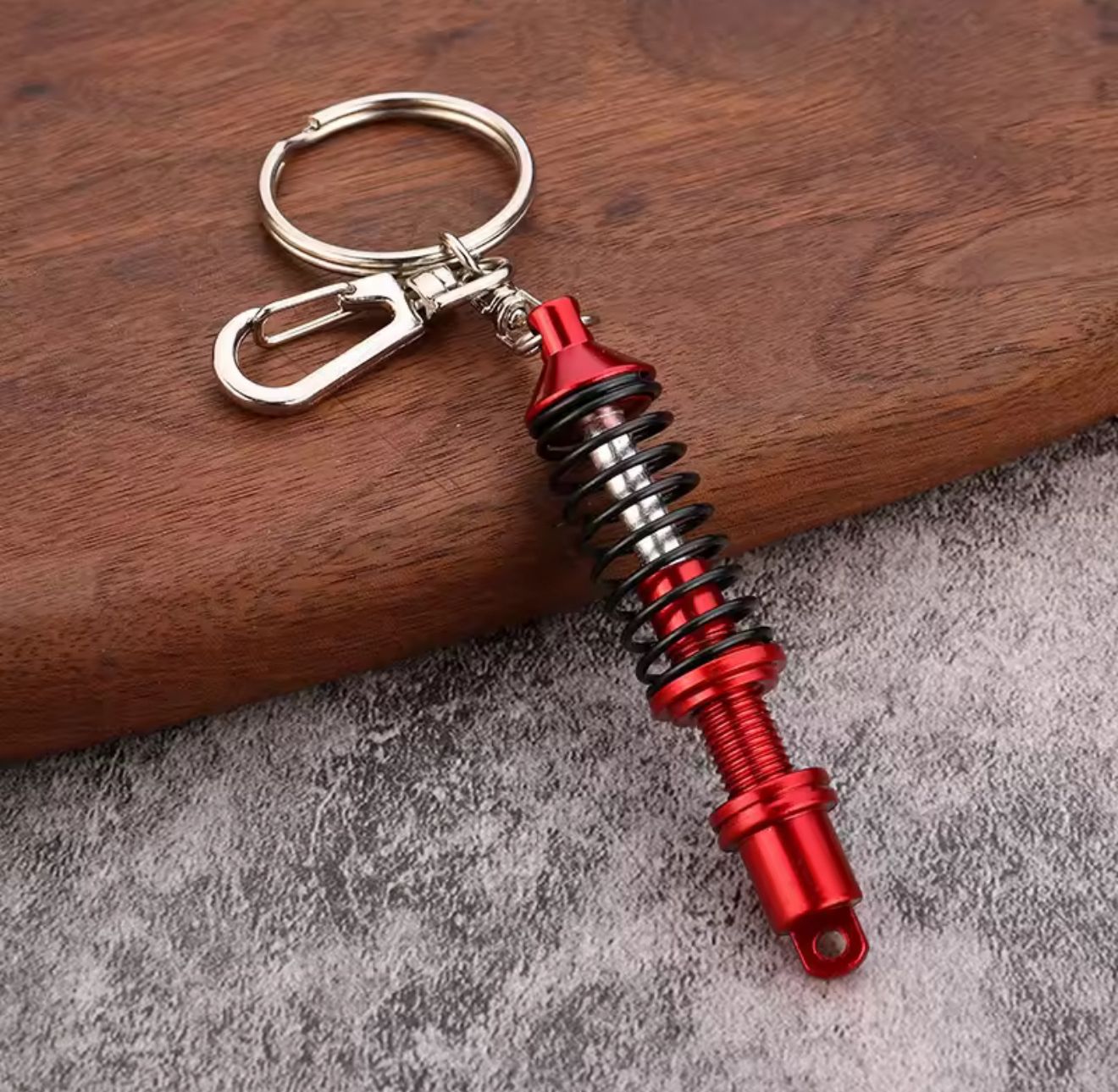 Adjustable Coilover Suspension Keychain (Red)