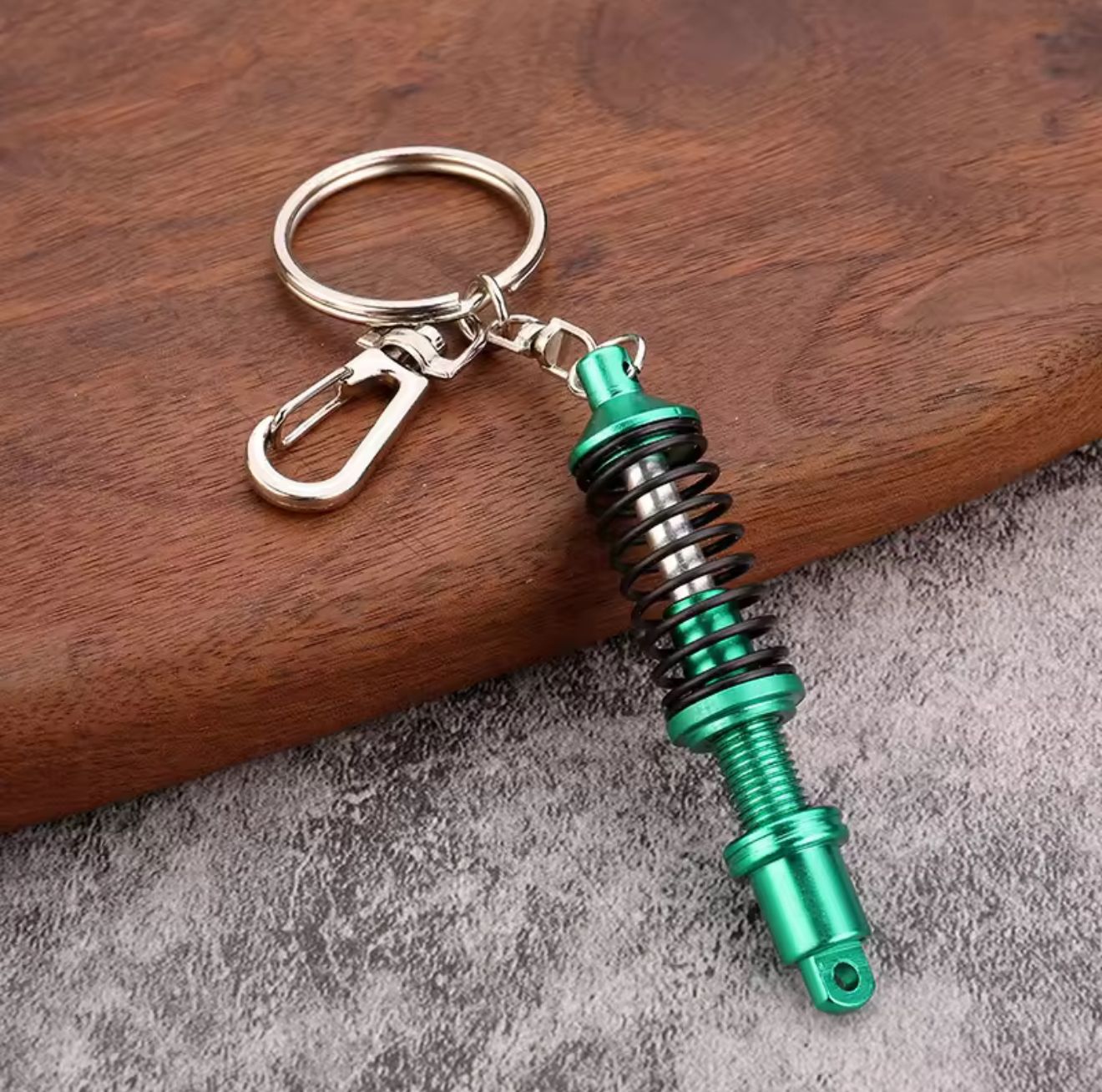 Adjustable Coilover Suspension Keychain (Green)