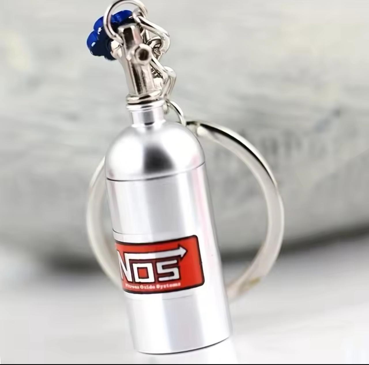 Miniature Nitrous Bottle Keychain Tuner-Inspired (White)