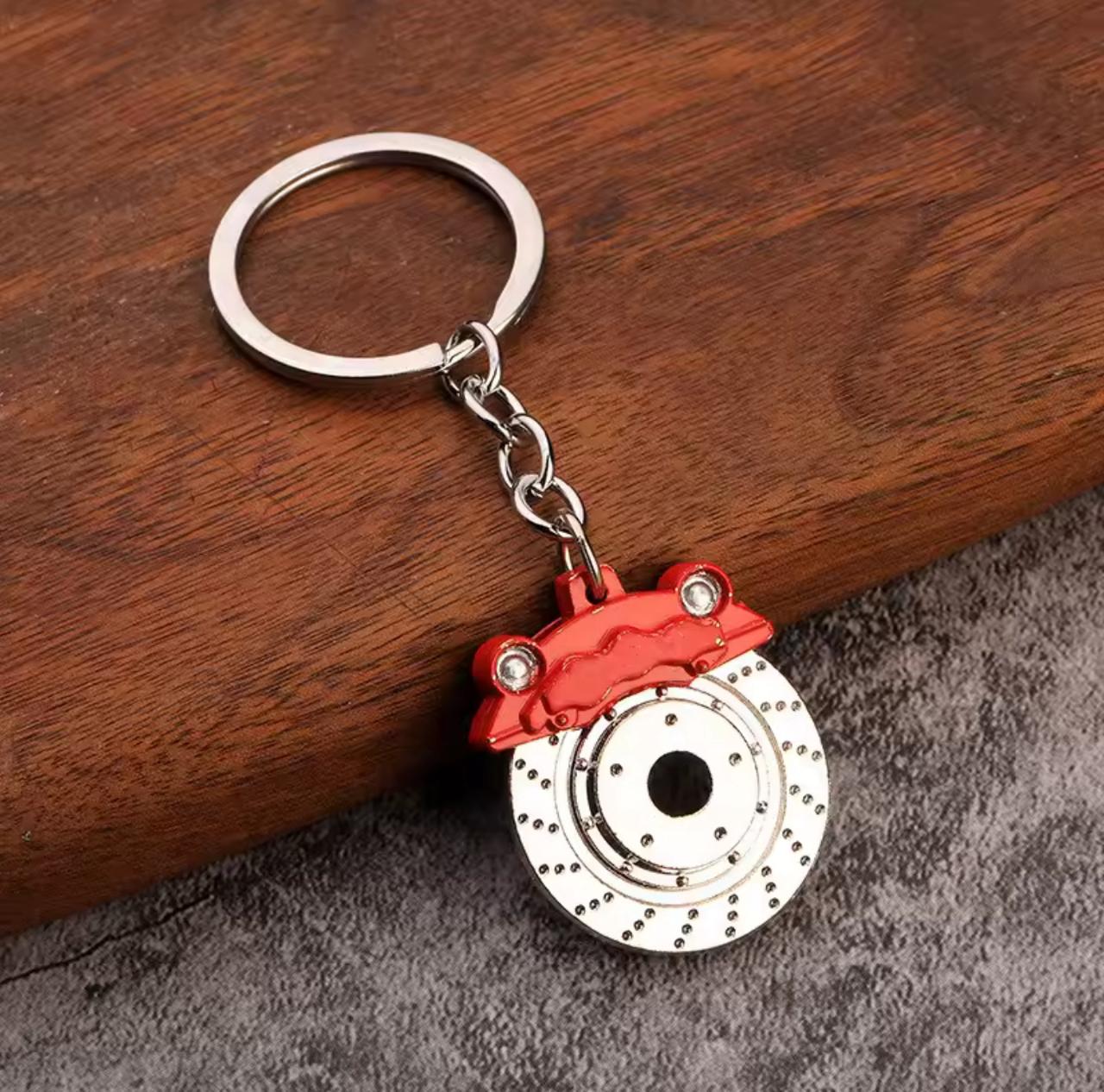 Performance Brake Disc & Caliper Keychain (Red)