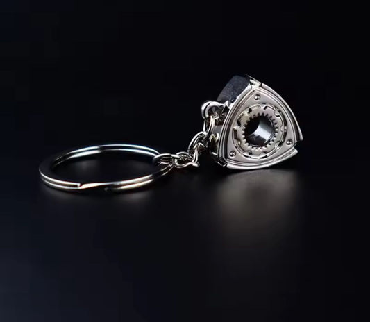 Precision Spinning Rotary Engine Keychain