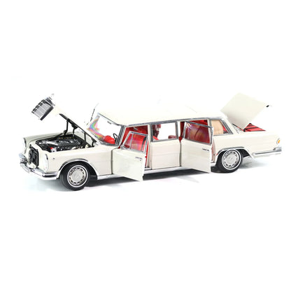 Kengfai 1/18 Mercedes-Benz 600 Pullman (W100) – White with Red Interior