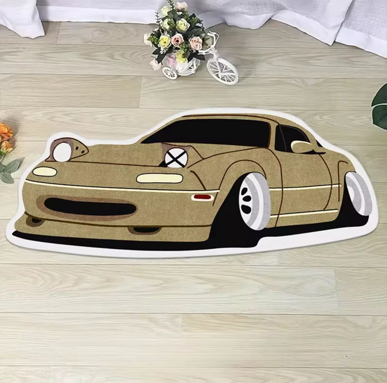 Stanced Mazda Miata NA Fluffy Rug