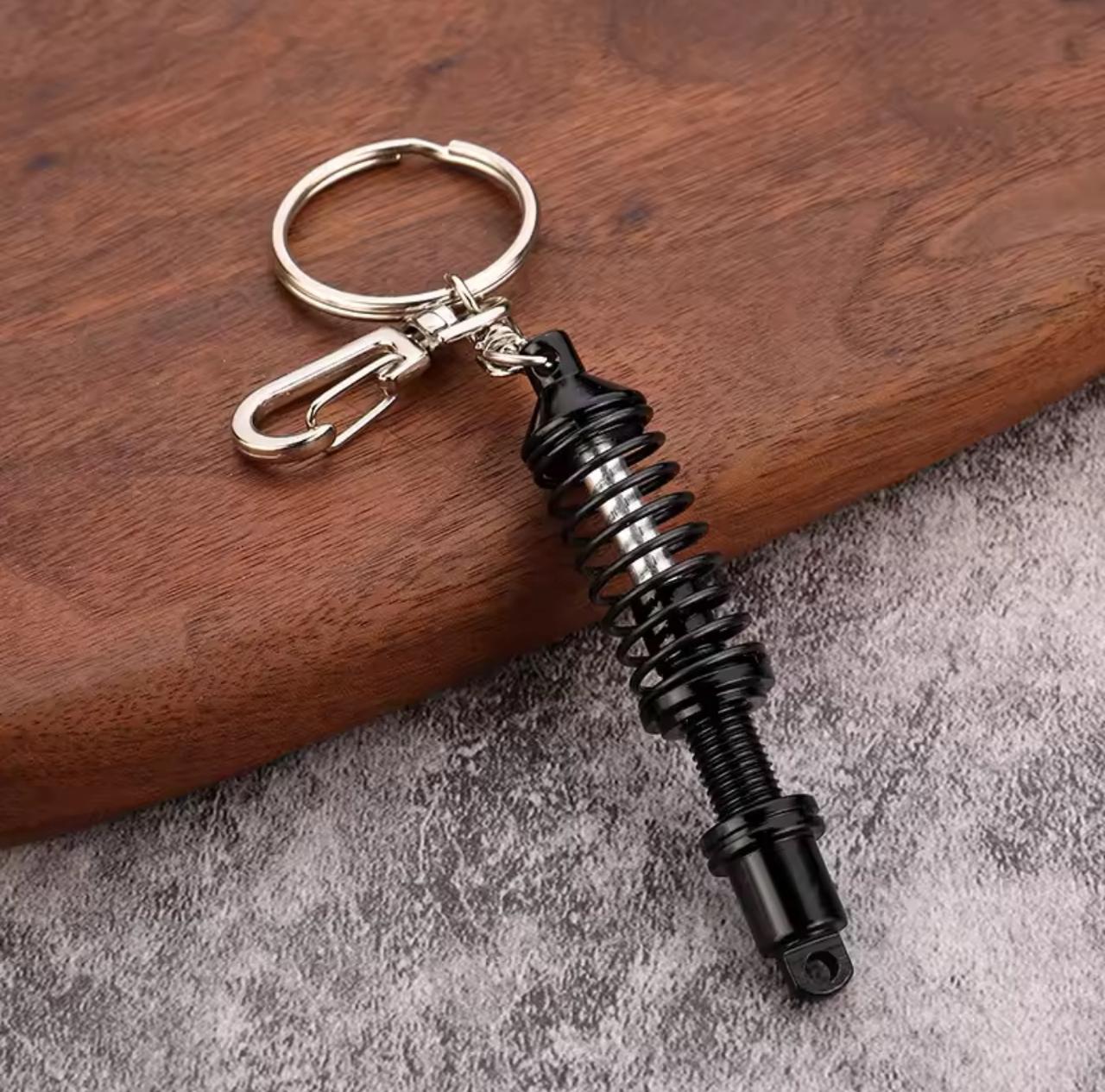 Adjustable Coilover Suspension Keychain (Black)