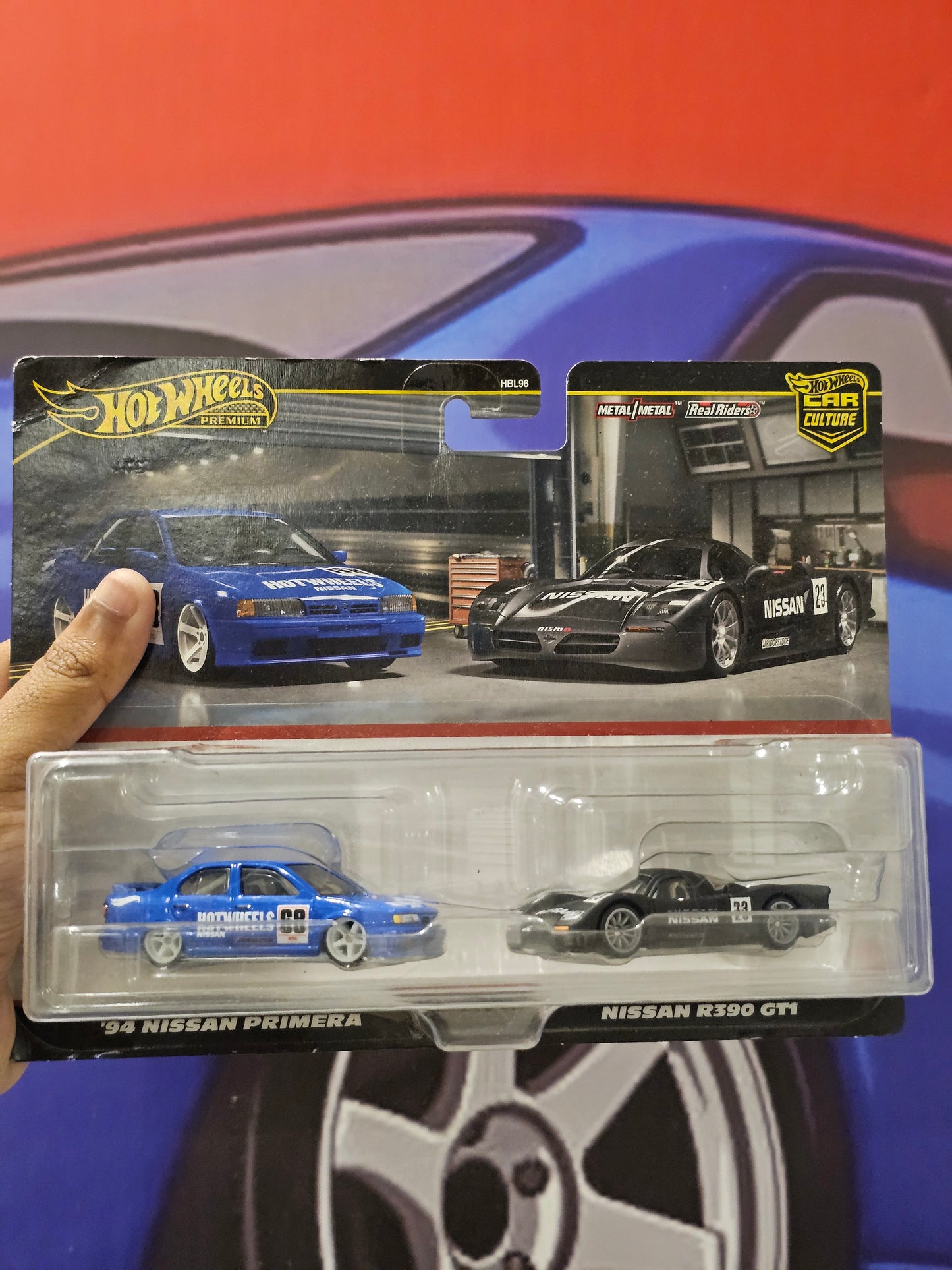 Hotwheels Premium 2 Pack – '94 Nissan Primera & Nissan R390 GT1