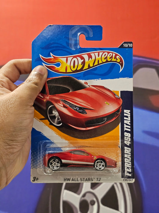 Hotwheels Ferrari 458 Italia (Red)