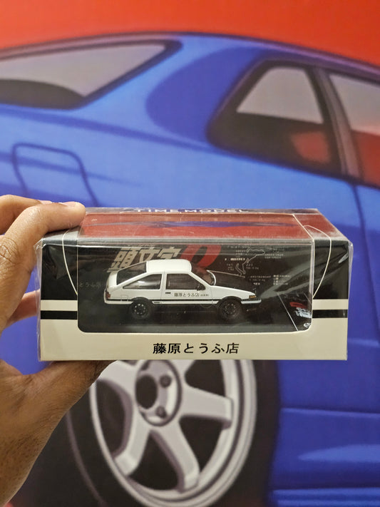Time Model 1/64 Initial D Toyota Sprinter Trueno AE86 (Black Hood)