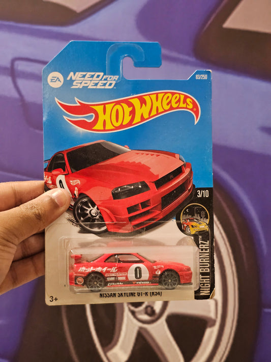 Hotwheels Need for Speed Nissan Skyline GT-R (R34)