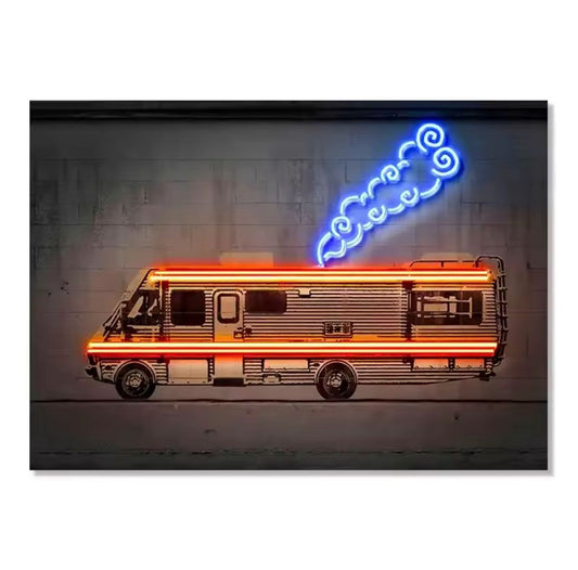 The Crystal Ship: Breaking Bad – Premium Neon Canvas Art