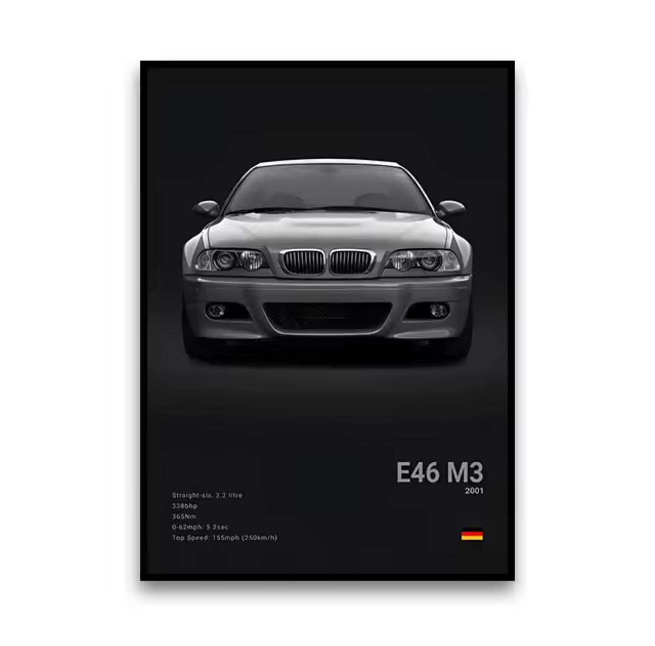 BMW E46 M3 2001 – Premium Automotive Wall Art