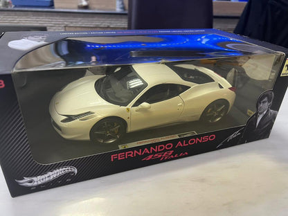Hot Wheels Elite 1/18 Ferrari 458 Italia – Fernando Alonso Edition