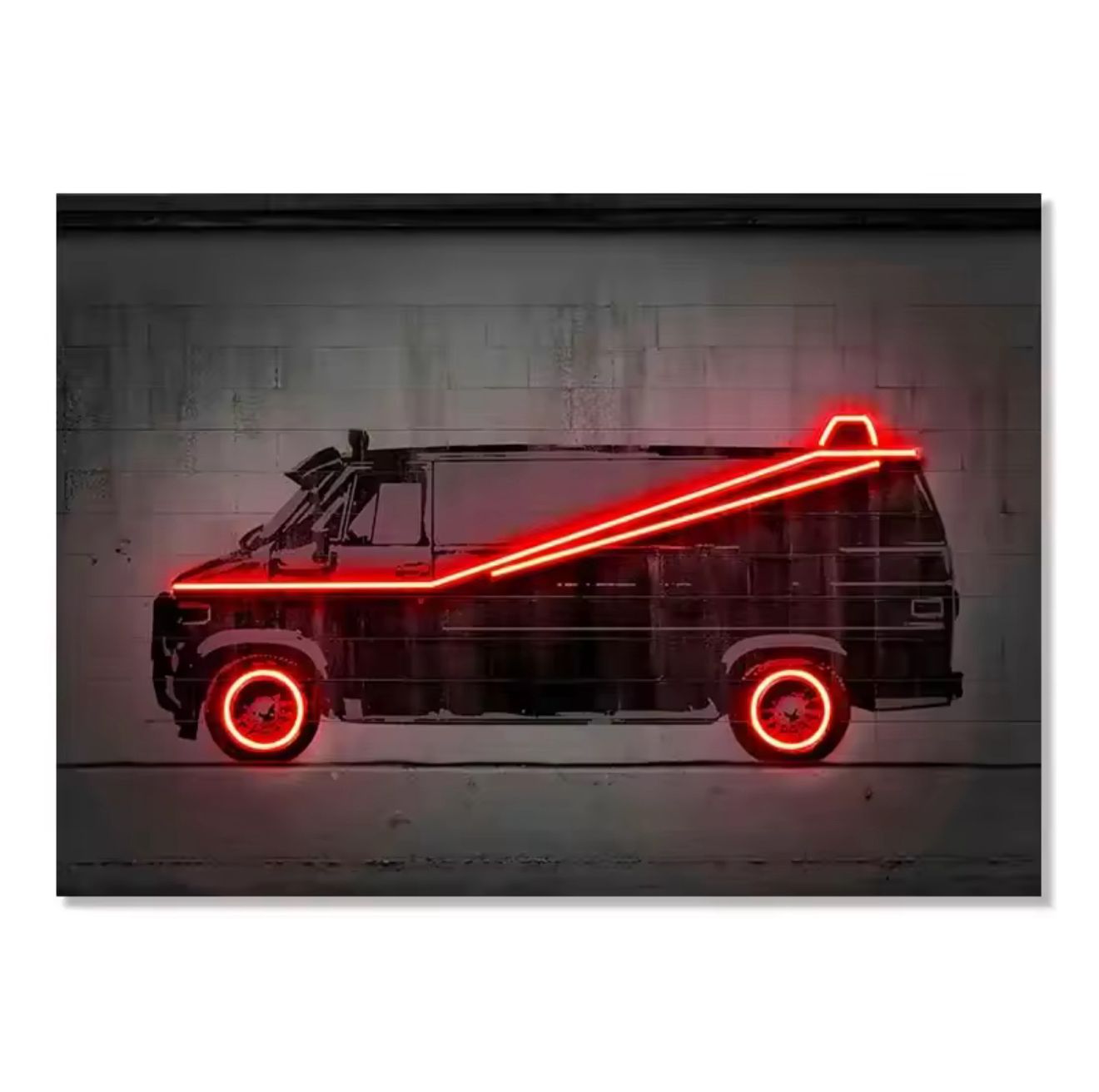 Elite Squad: The A-Team Neon – Premium Neon Canvas Art