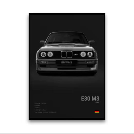 BMW E30 M3 – Premium Automotive Wall Art