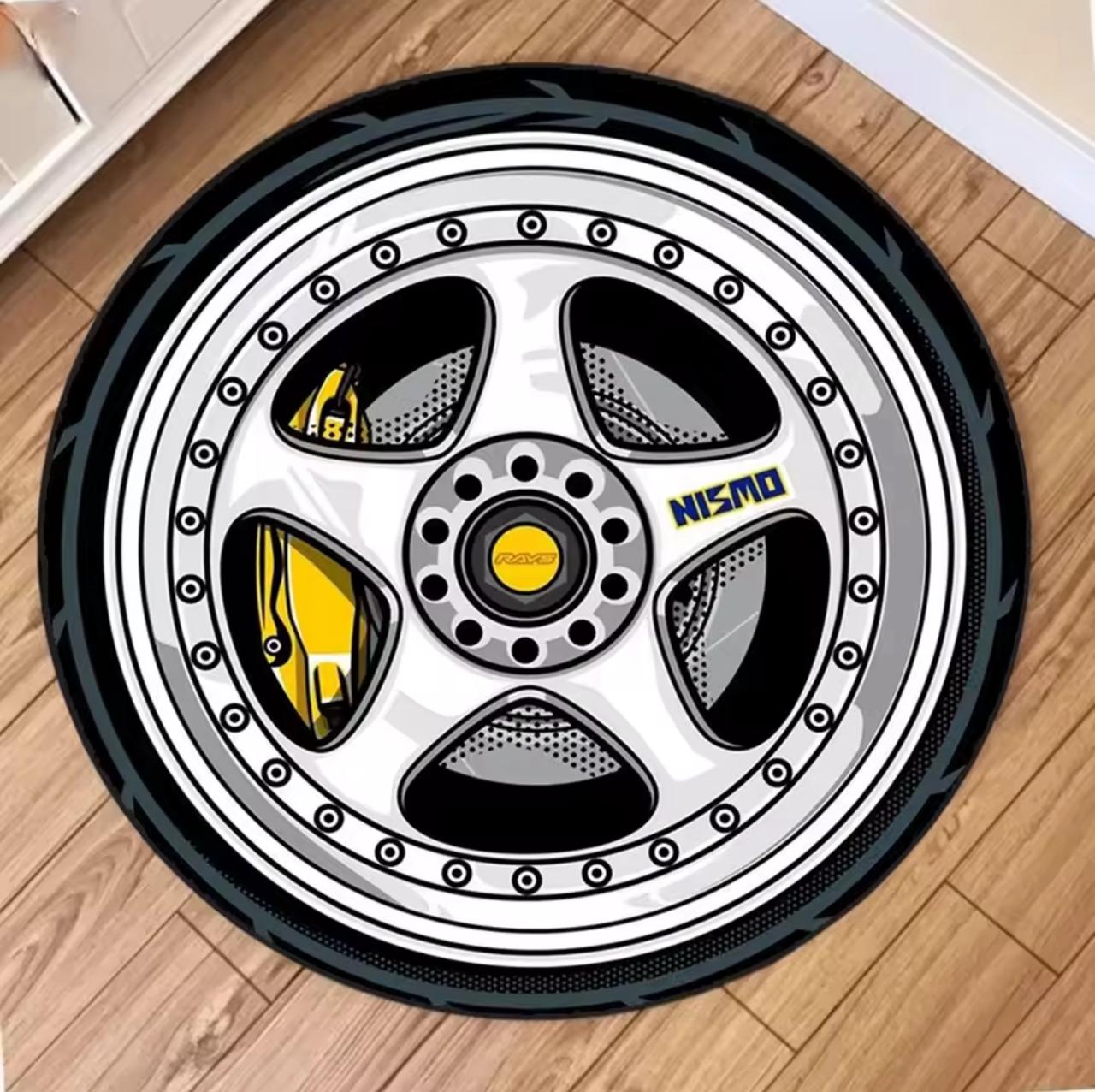 WORK Wheels 5-Spoke Tuner Rug - Yellow Caliper