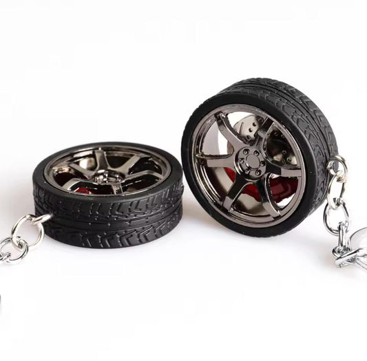 Sport Performance JDM Wheel Keychain (Chrome)