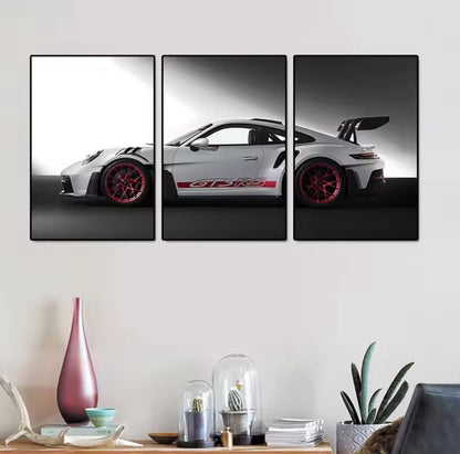 Porsche 911 GT3 RS: Precision Trio – Premium Wall Art