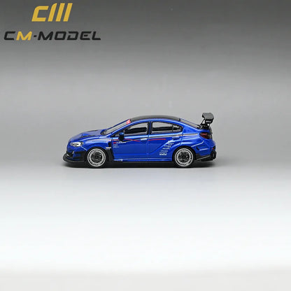 CM Model Subaru VAB WRX STI & S4 Varis Wide Body Kit (Blue) 1/64