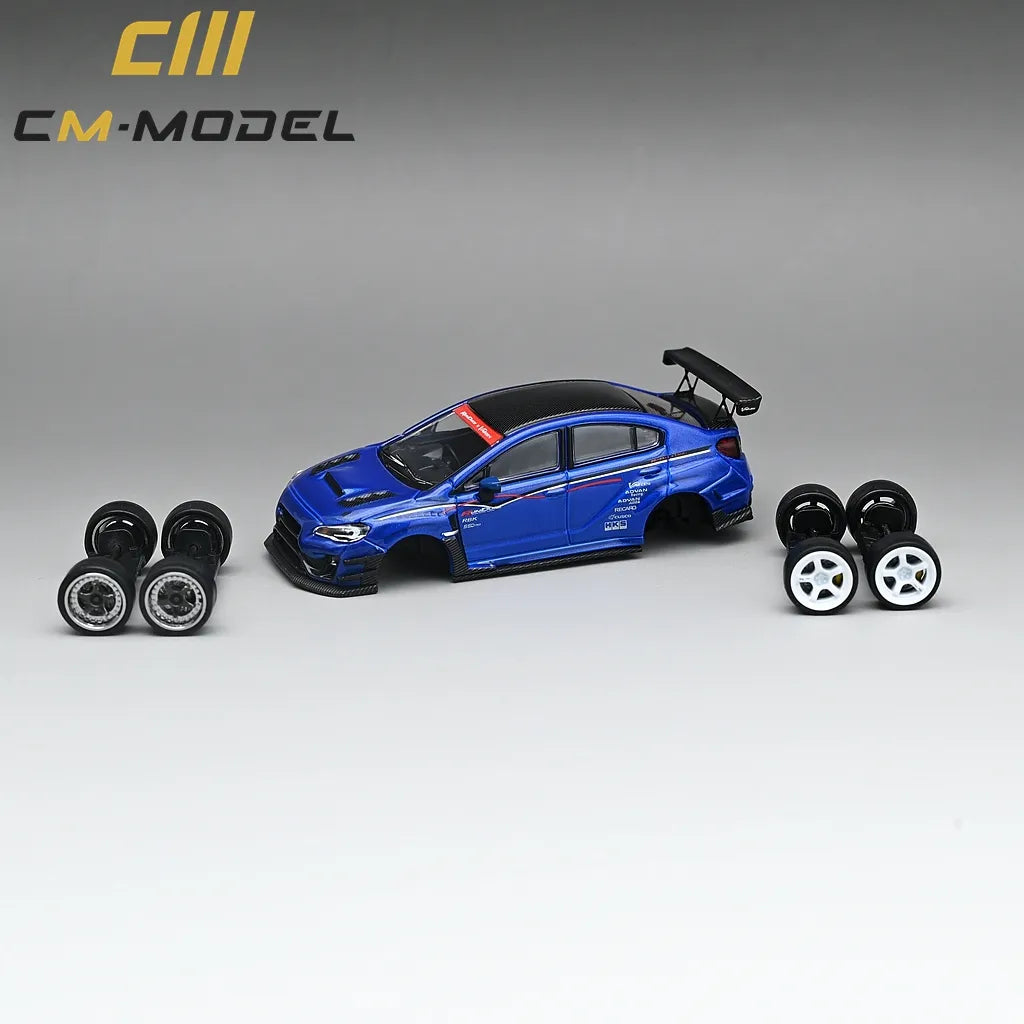 CM Model Subaru VAB WRX STI & S4 Varis Wide Body Kit (Blue) 1/64