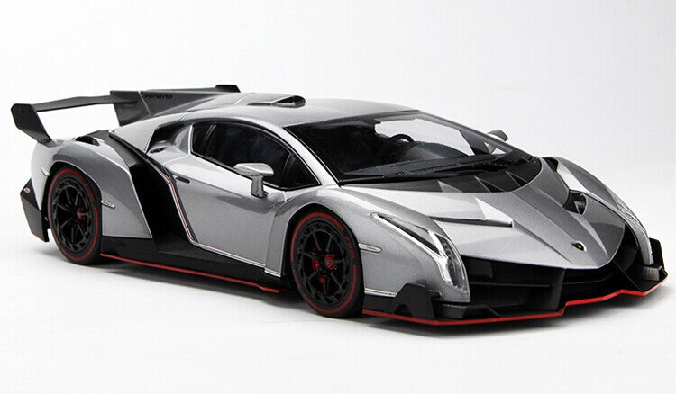 1/18 Kyosho Ousia Lamborghini Veneno Hardtop (Grey w/ Red Line)
