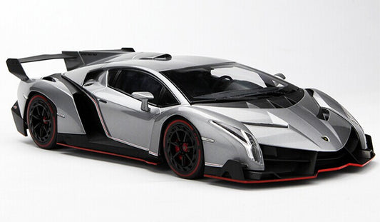 1/18 Kyosho Ousia Lamborghini Veneno Hardtop (Grey w/ Red Line)