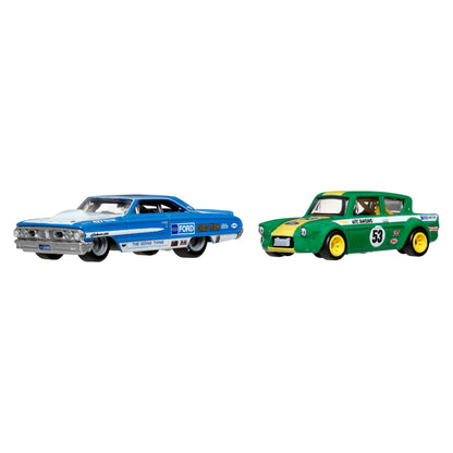 Hot Wheels Premium Car Culture 2-Pack Custom / Personnalisé '64 Galaxie 500 & '67 Ford Anglia Racer Voiture De Course