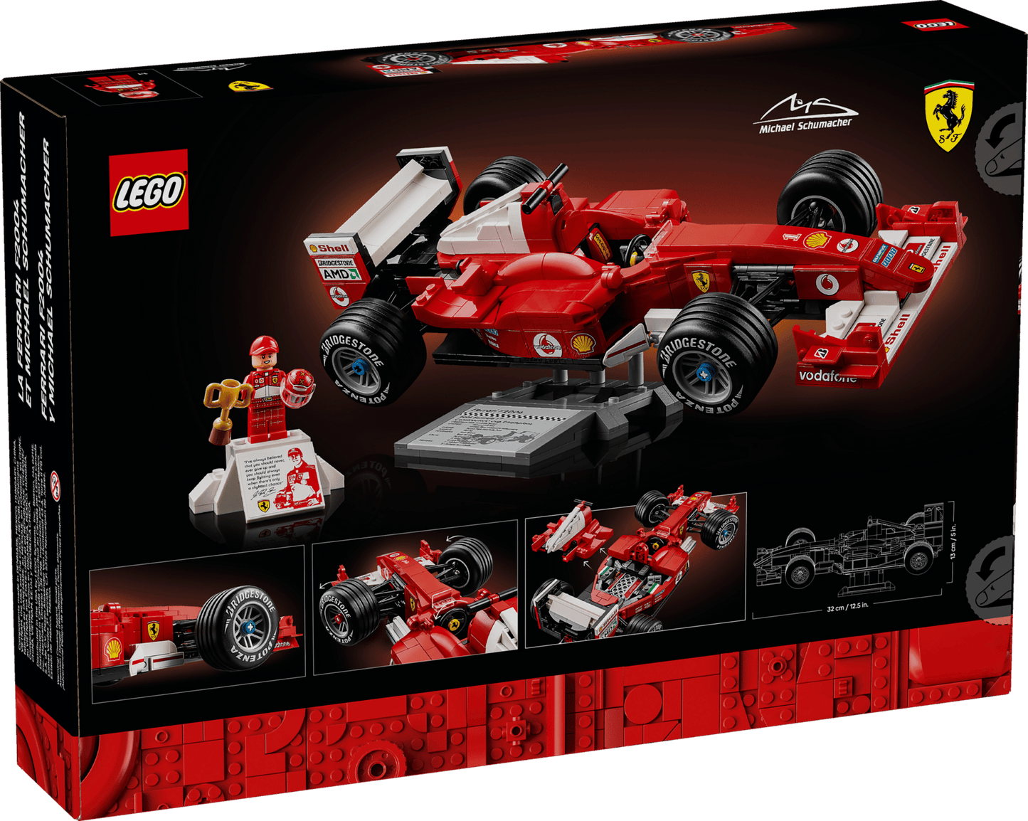 LEGO® Icons Ferrari F2004 &amp; Michael Schumacher