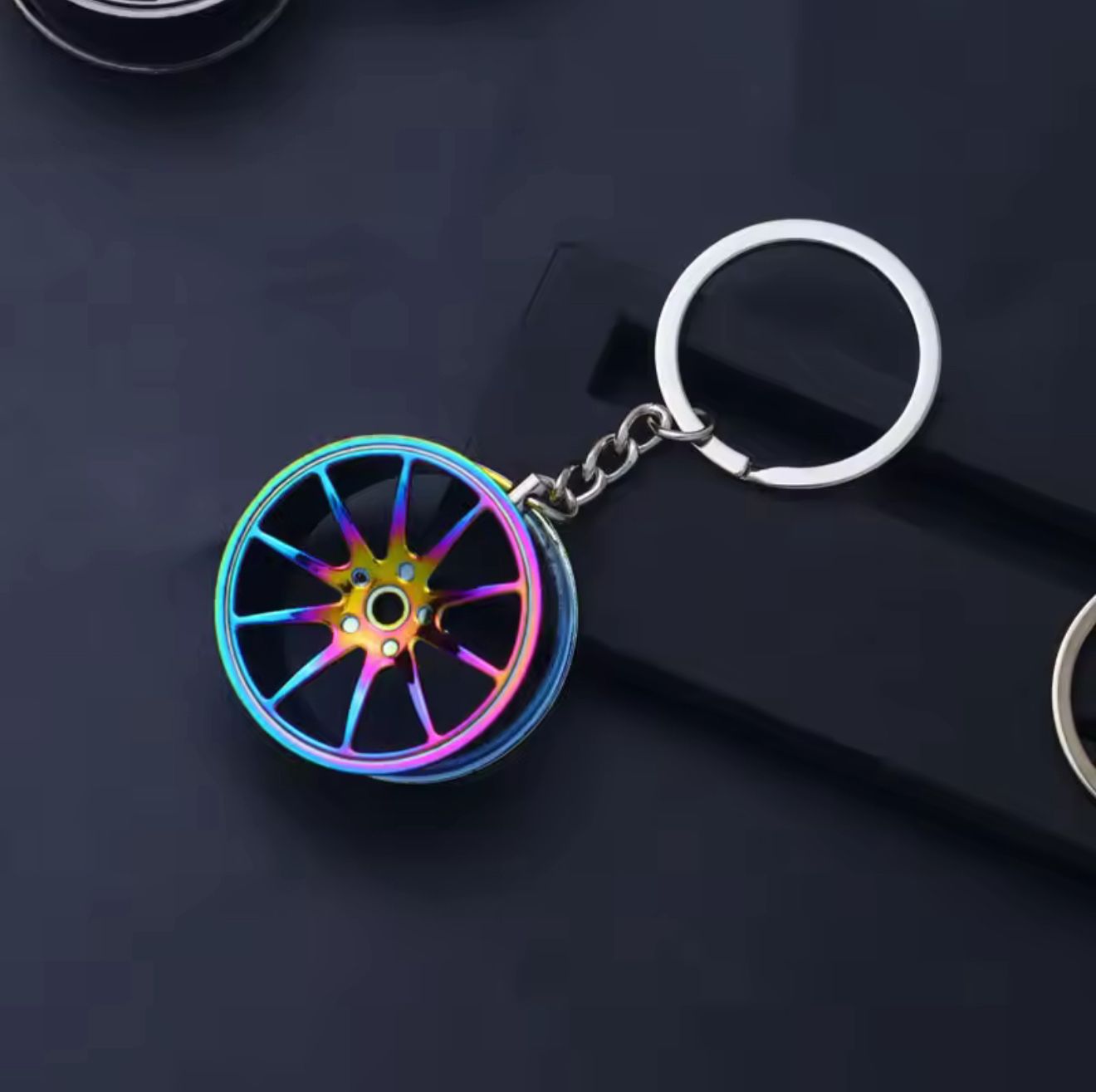 Titanium Alloy Wheel Keychain