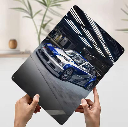 BMW M3 GTR: Most Wanted – Premium Metal Sign (20x30 cm)
