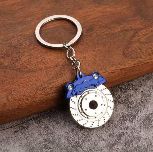 Performance Brake Disc & Caliper Keychain (Blue)