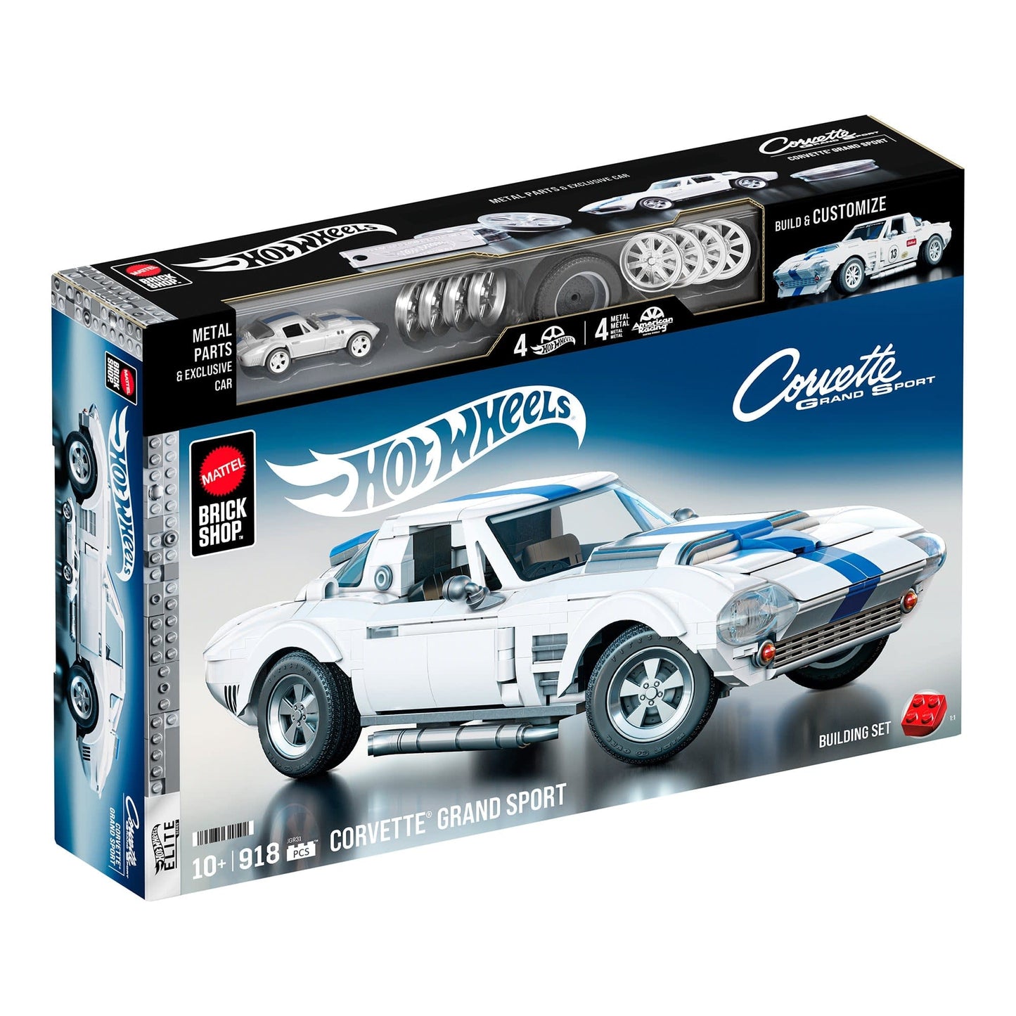 Mattel Brick Shop Hot Wheels Corvette Grand Sport Building Set