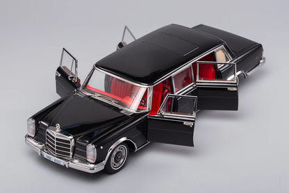 Kengfai 1/18 Mercedes-Benz 600 Pullman (W100) – Black with Red Interior