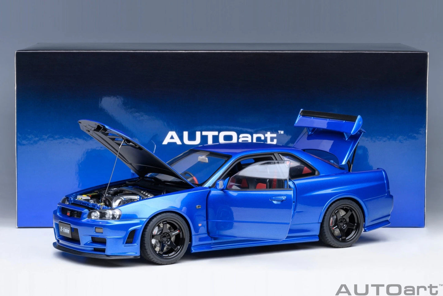 AUTOart 1/18 Nissan Skyline GT-R (R34) Z-tune – Bayside Blue